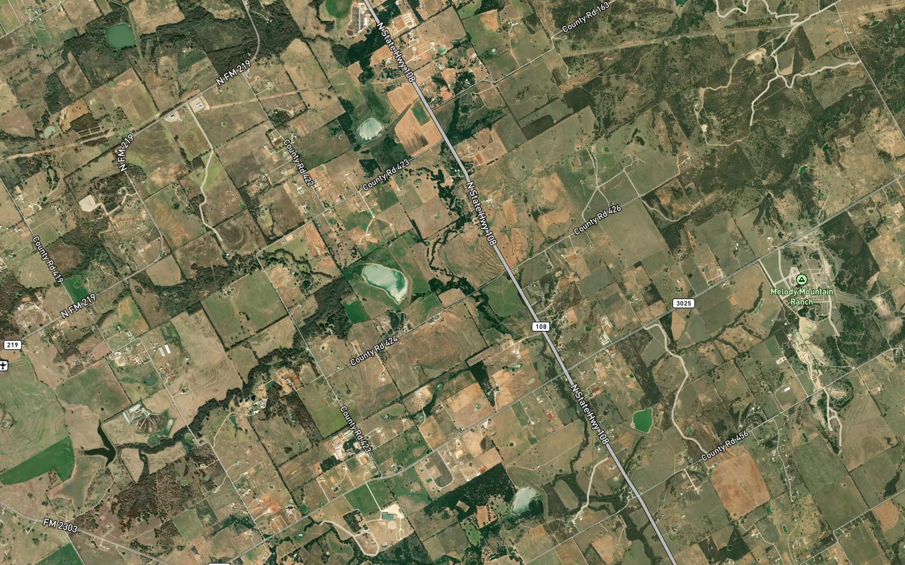 Satellite map of the Scarborough Creek