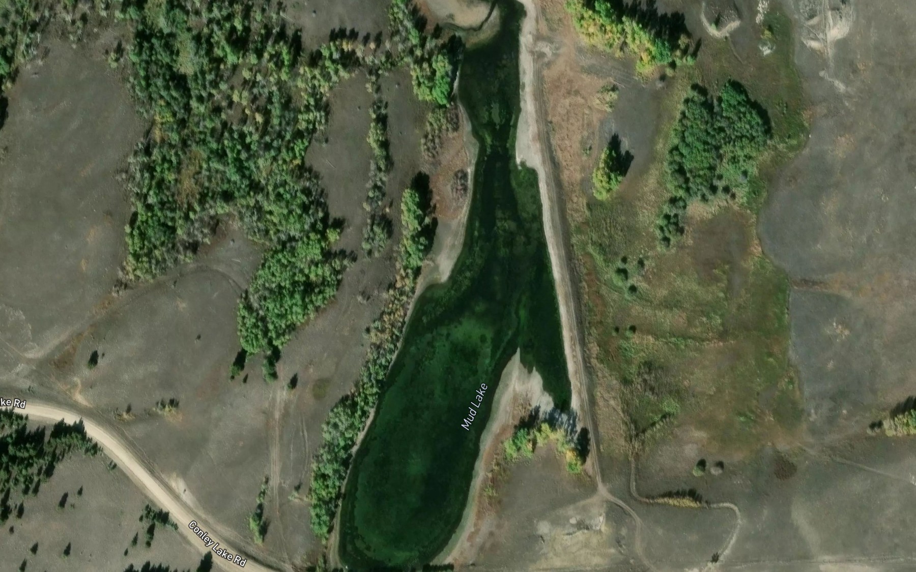 Satellite map of the Mud Lake