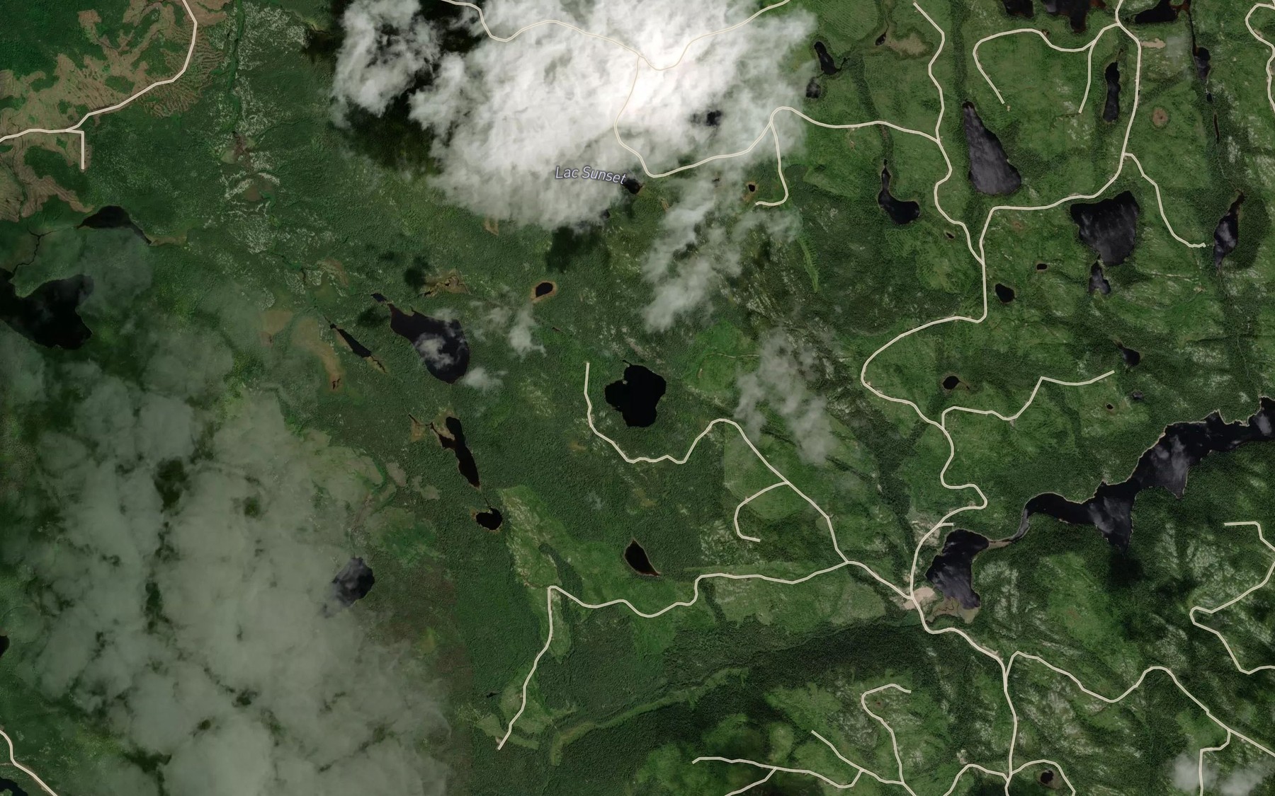 Satellite map of the Lac Fortin