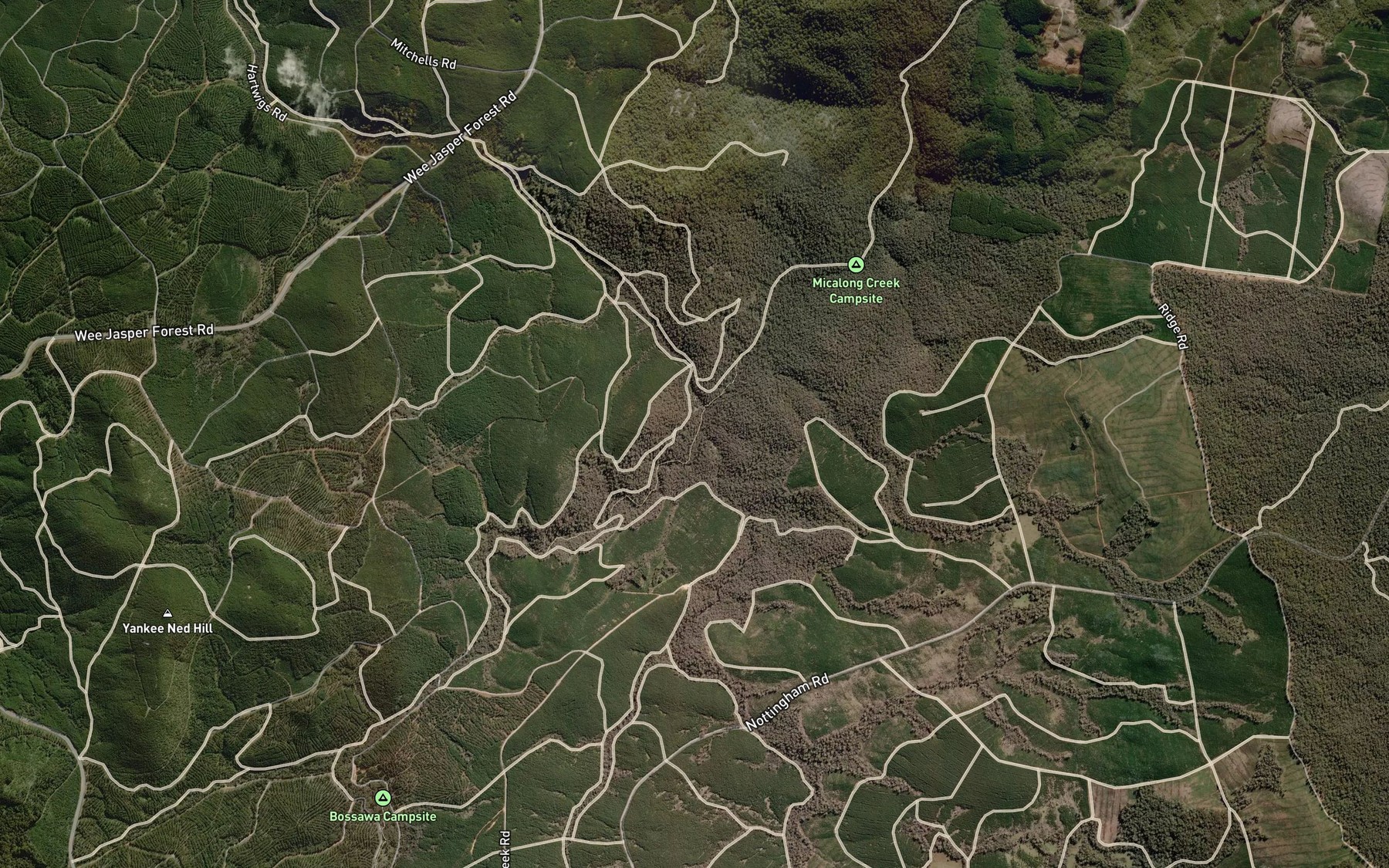 Satellite map of the Pheasant Gully
