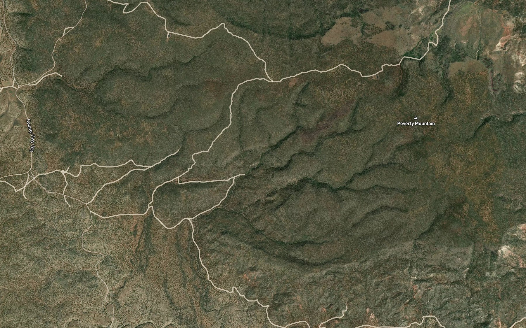 Satellite map of the Dewdrop Spring