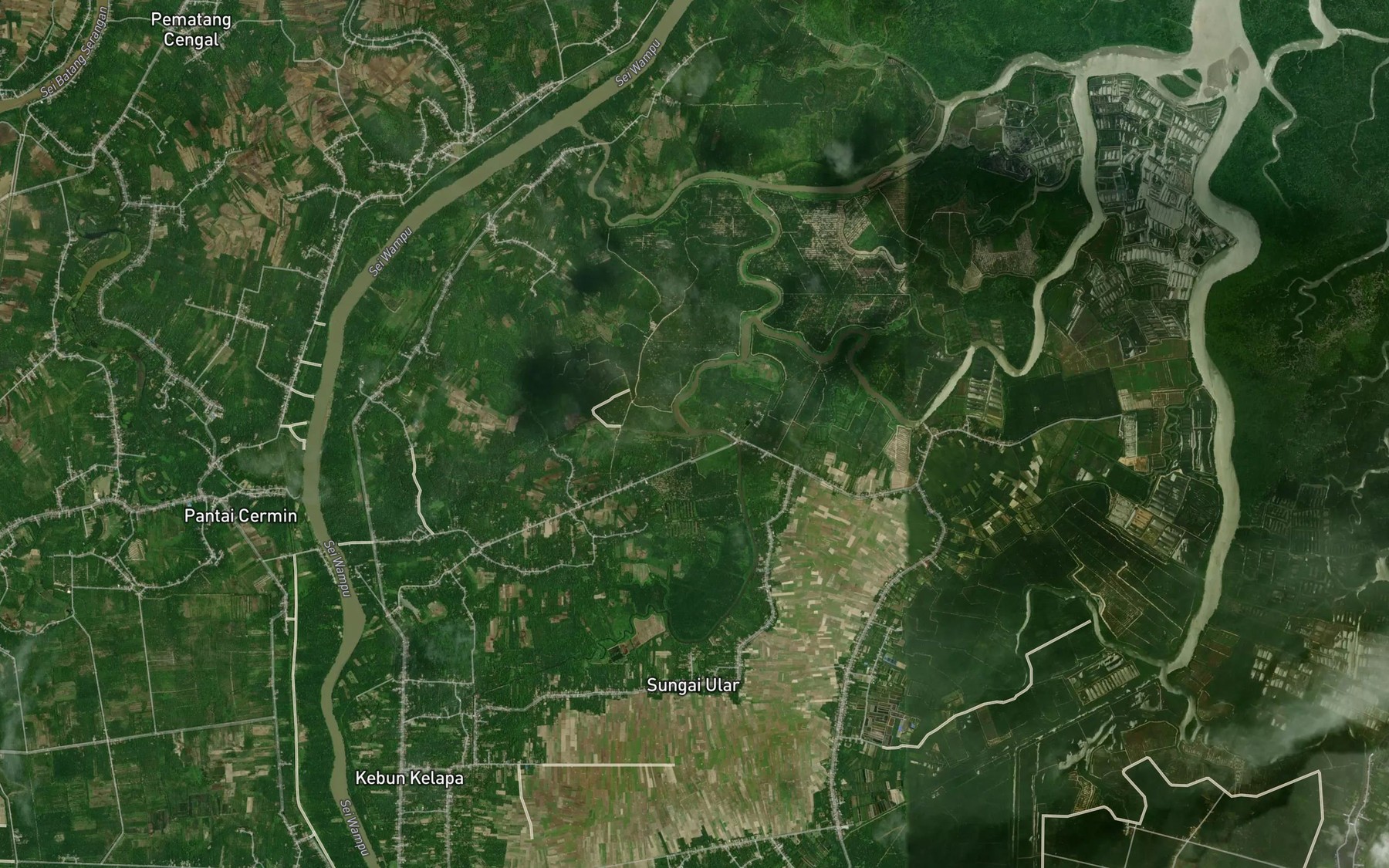 Satellite map of the Sungai Ular
