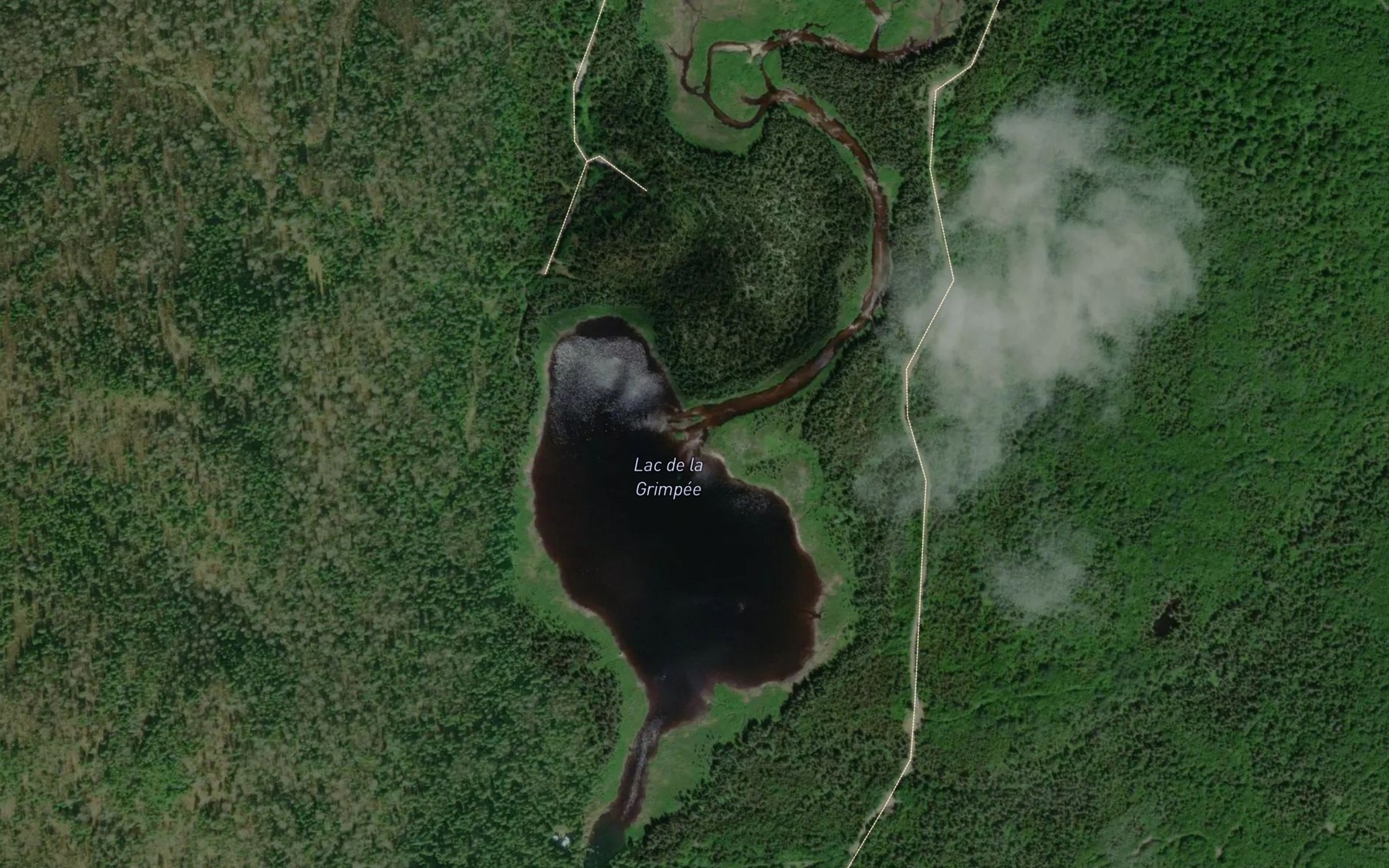 Satellite map of the Lac de la Grimpee