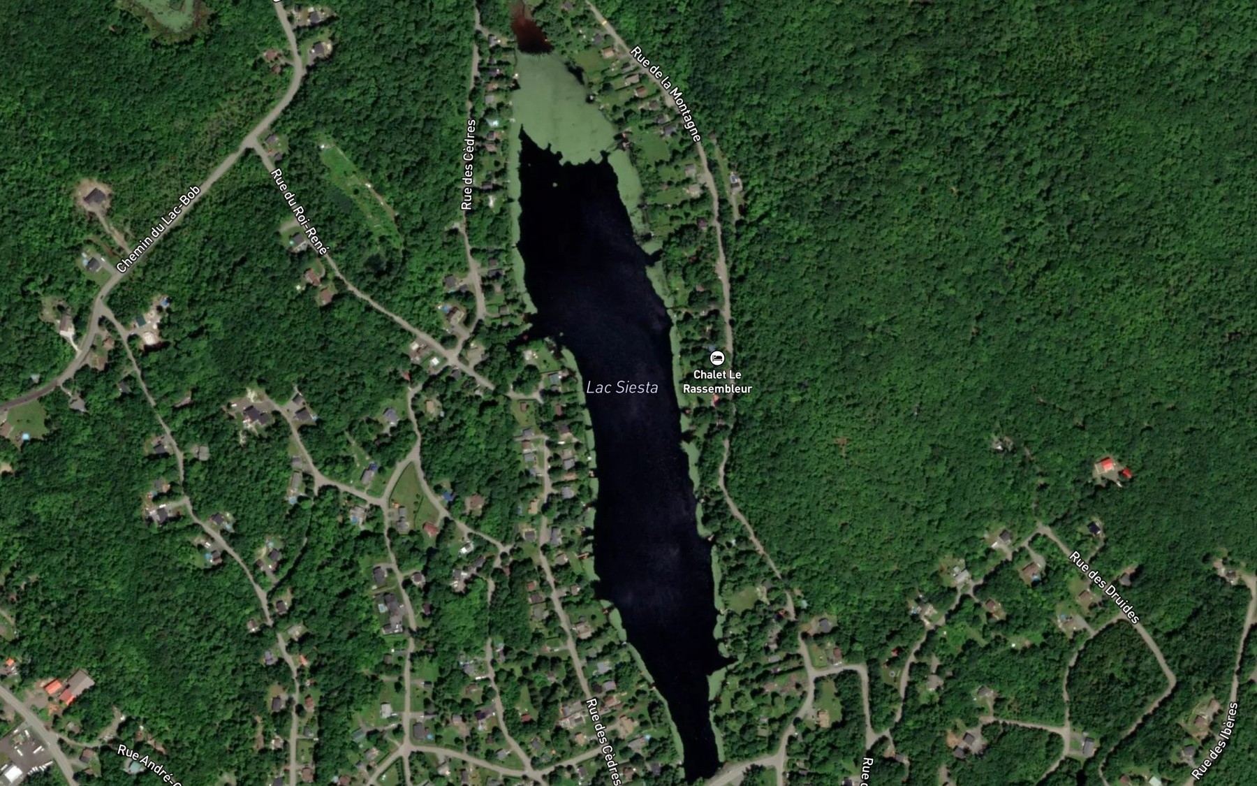 Satellite map of the Lac Siesta