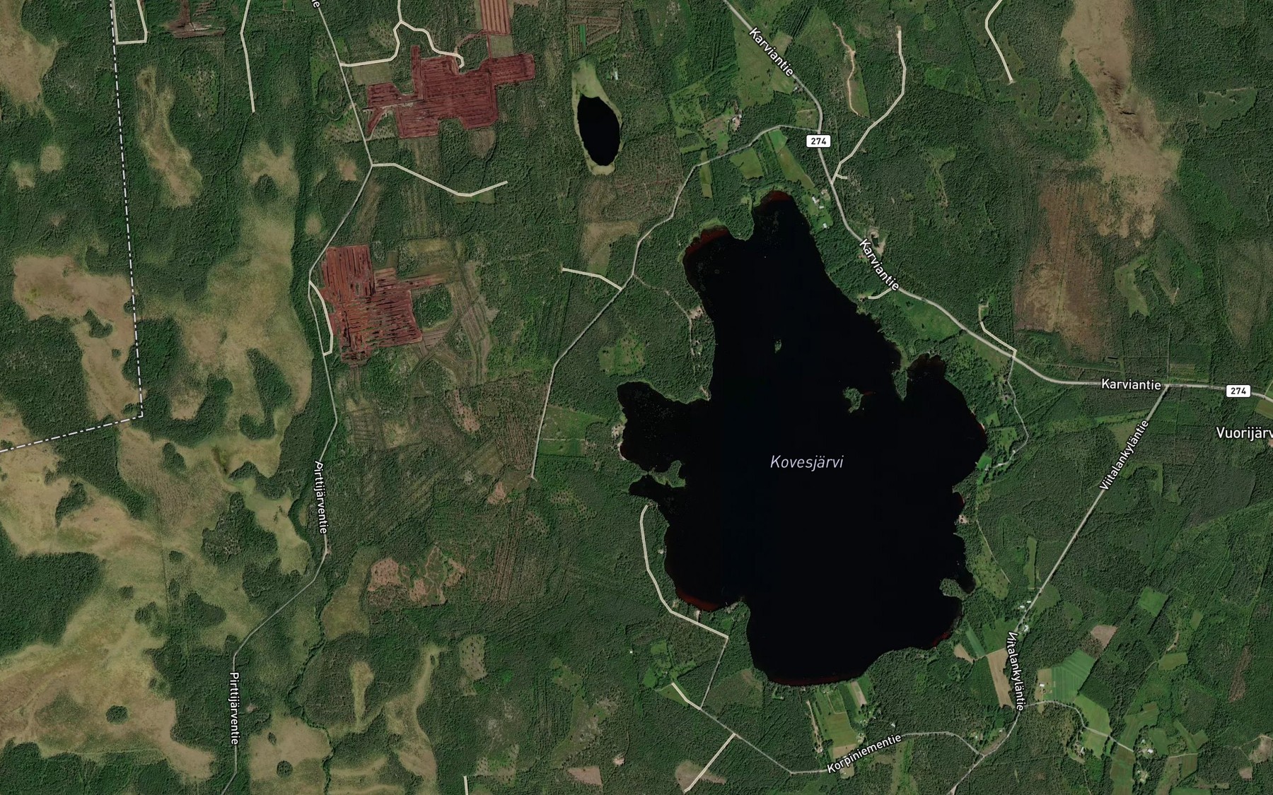 Satellite map of the Vitalahti