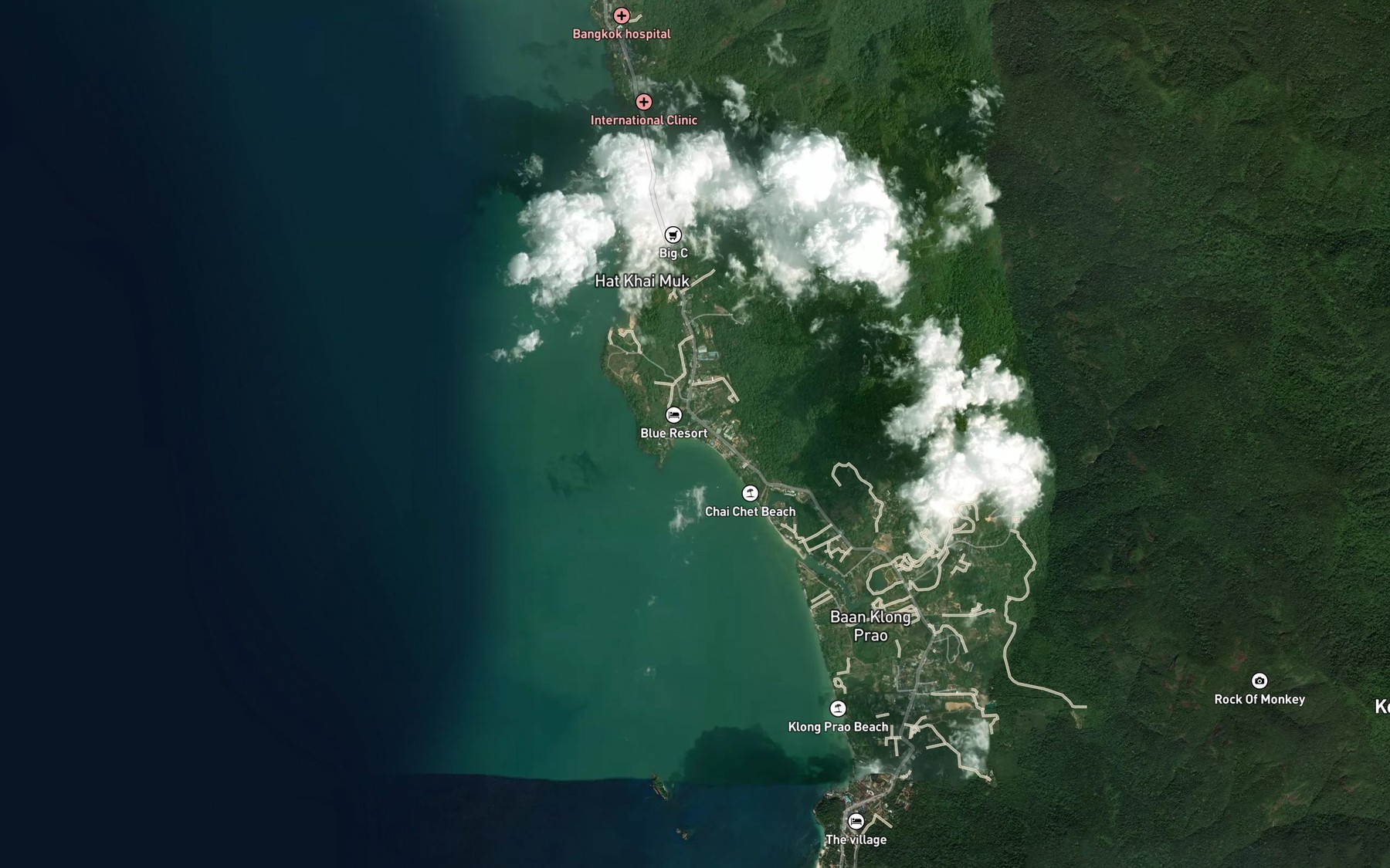 Satellite map of the Khlong Chak