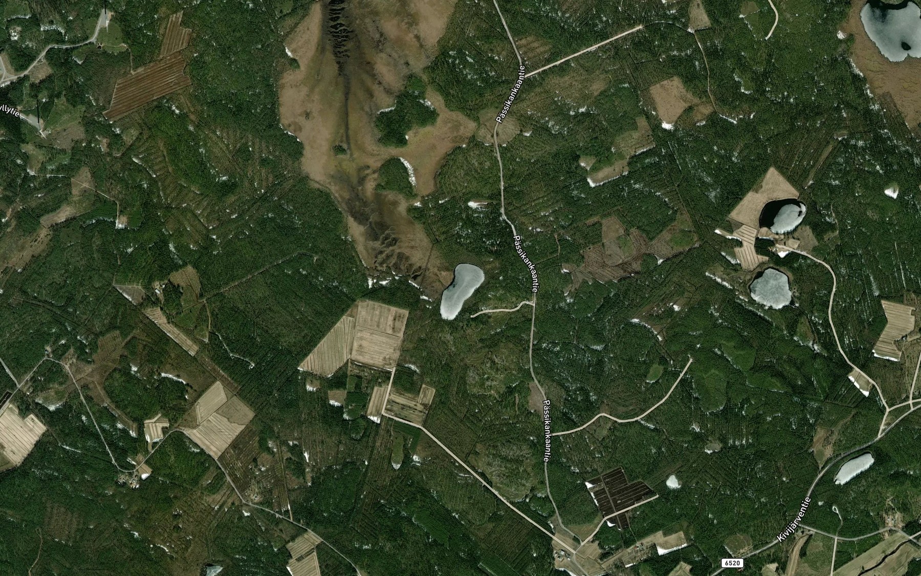 Satellite map of the Hangaslampi