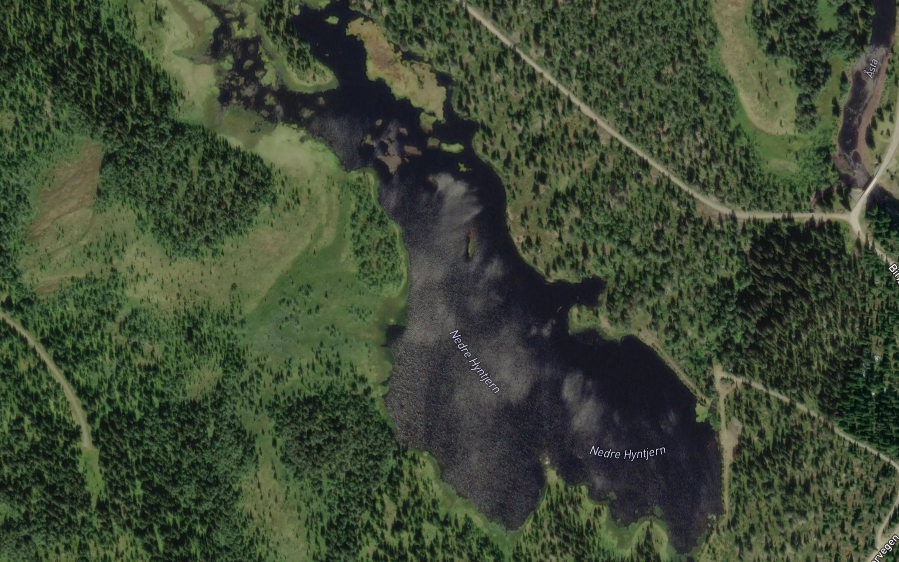 Satellite map of the Nedre Hyntjernet