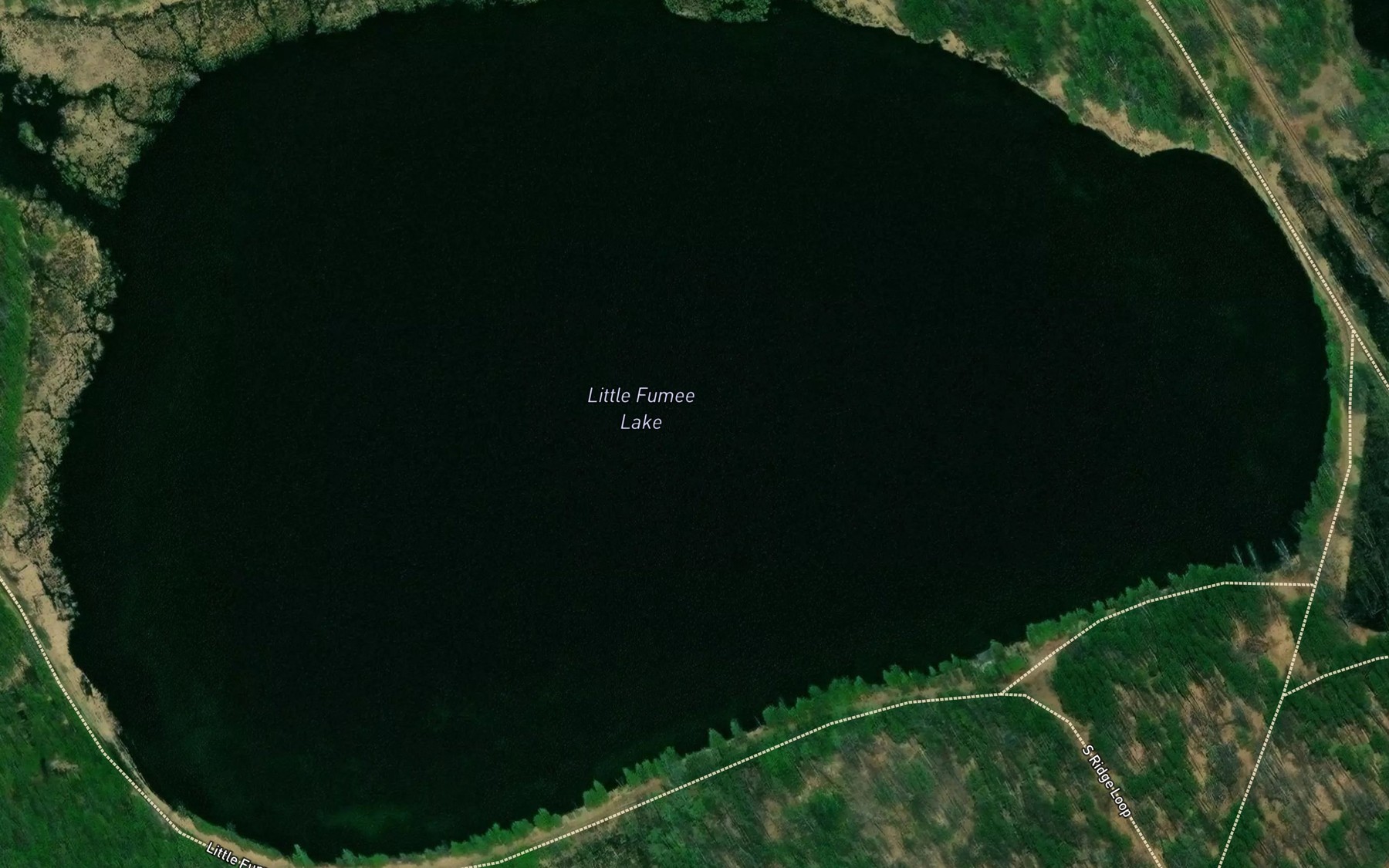 Satellite map of the Little Fumee Lake
