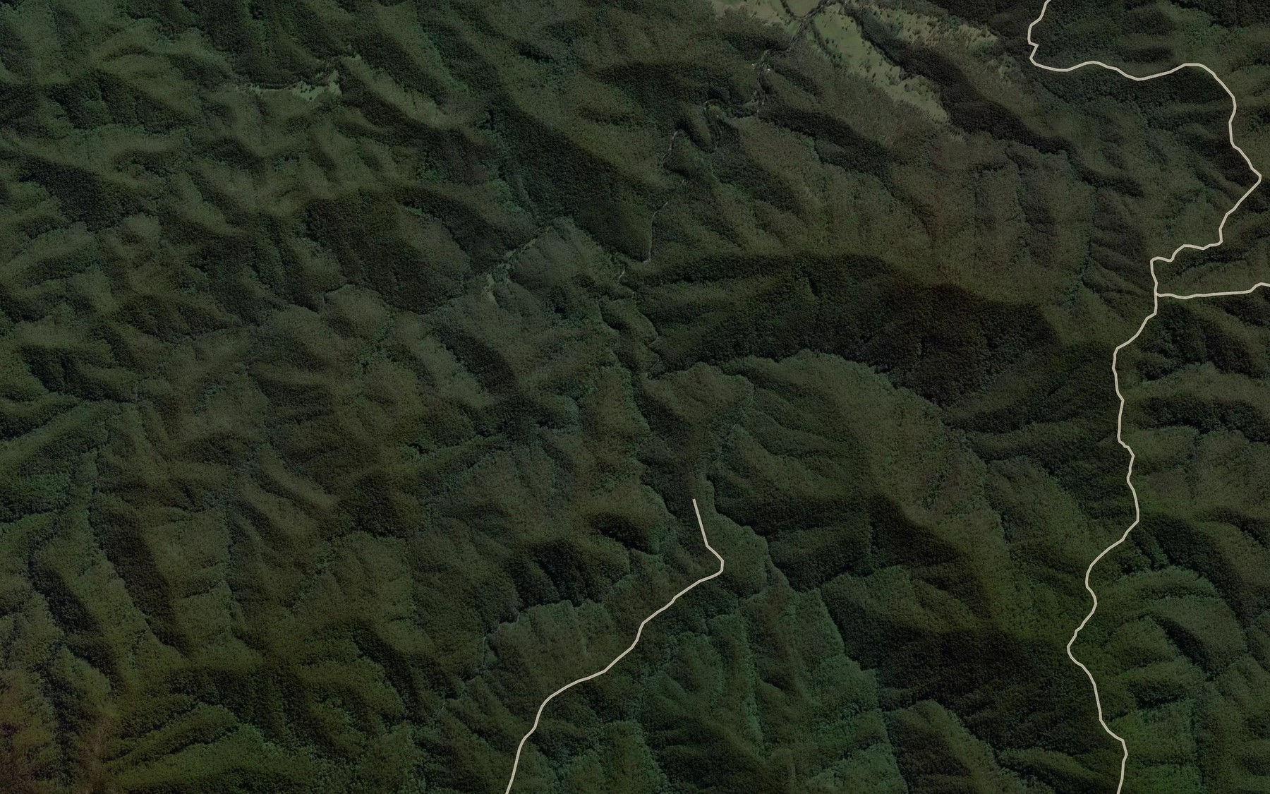 Satellite map of the Parabel Creek