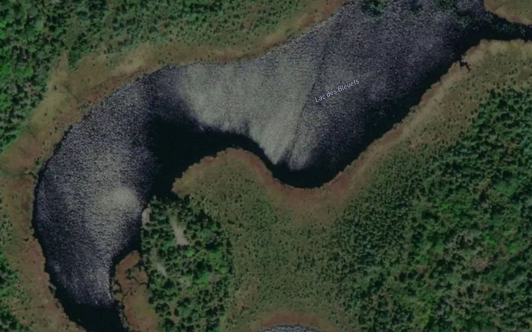 Satellite map of the Lac des Bleuets
