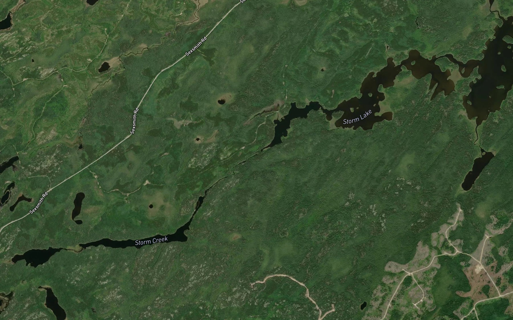 Satellite map of the Storm Creek
