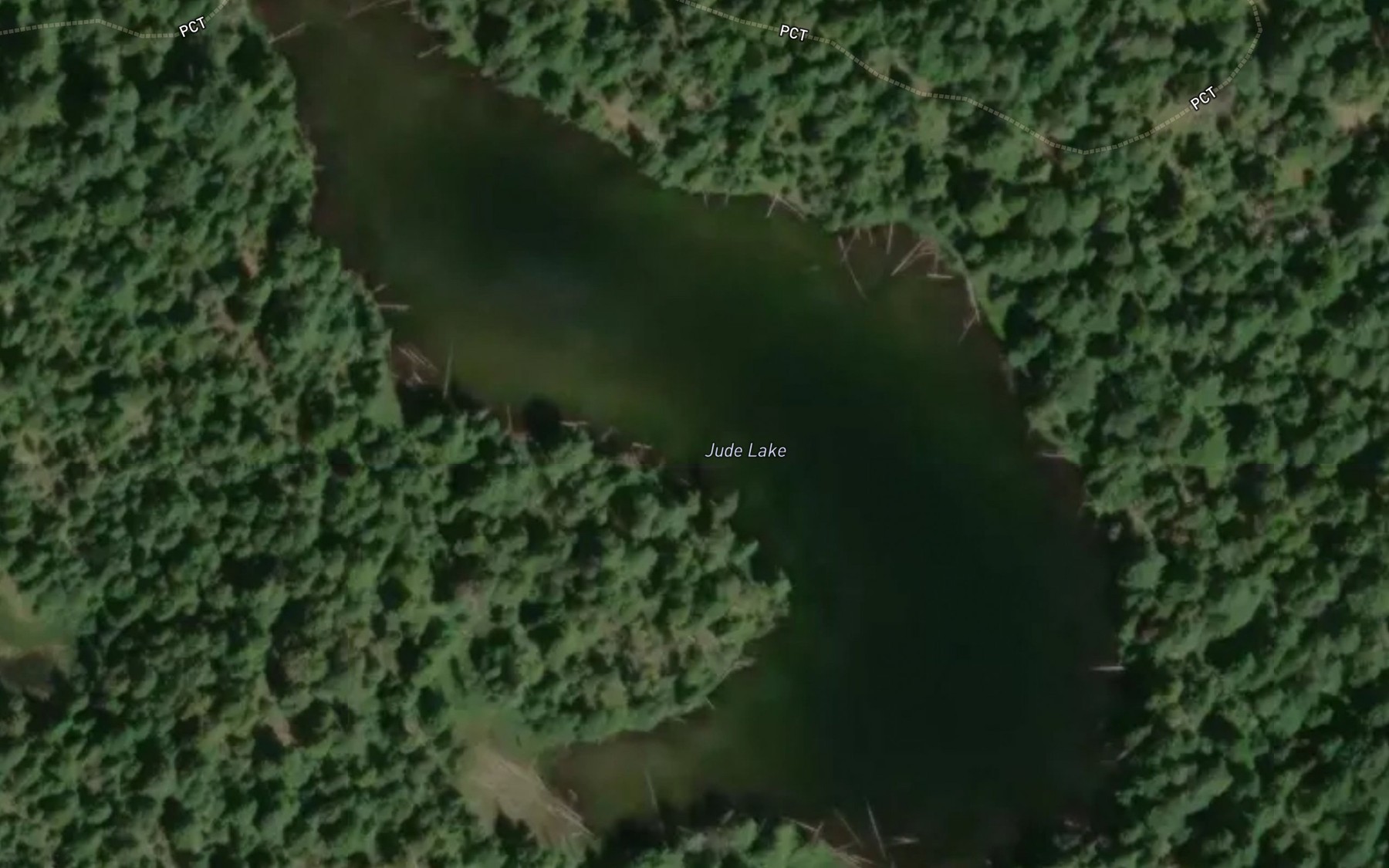 Satellite map of the Jude Lake