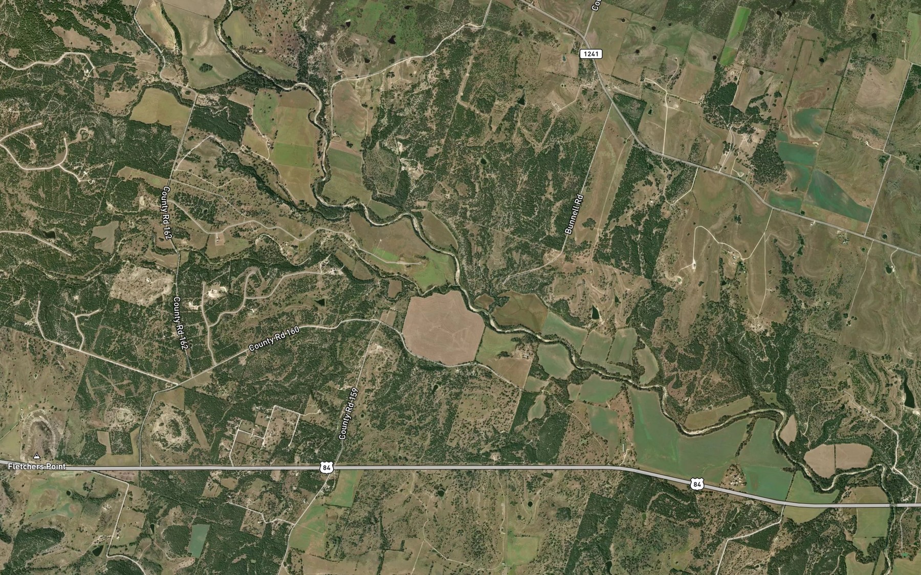 Satellite map of the Langford Branch