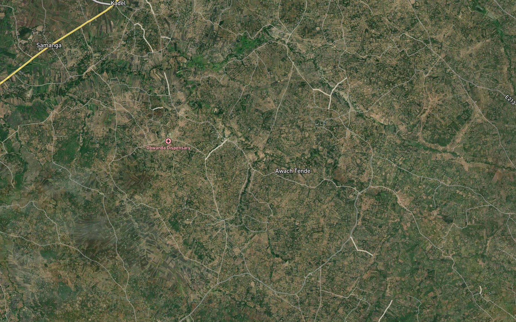 Satellite map of the Awach Tende