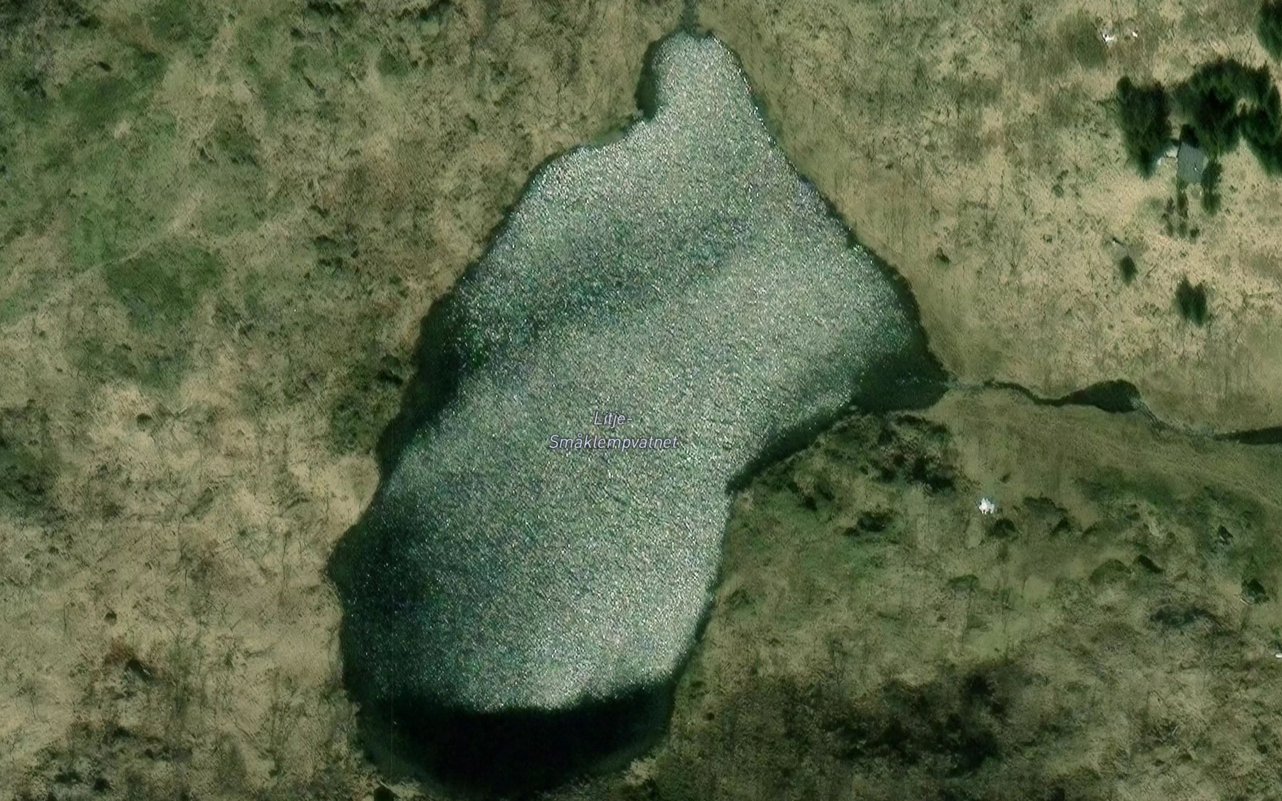 Satellite map of the Smaklempvatnet,l