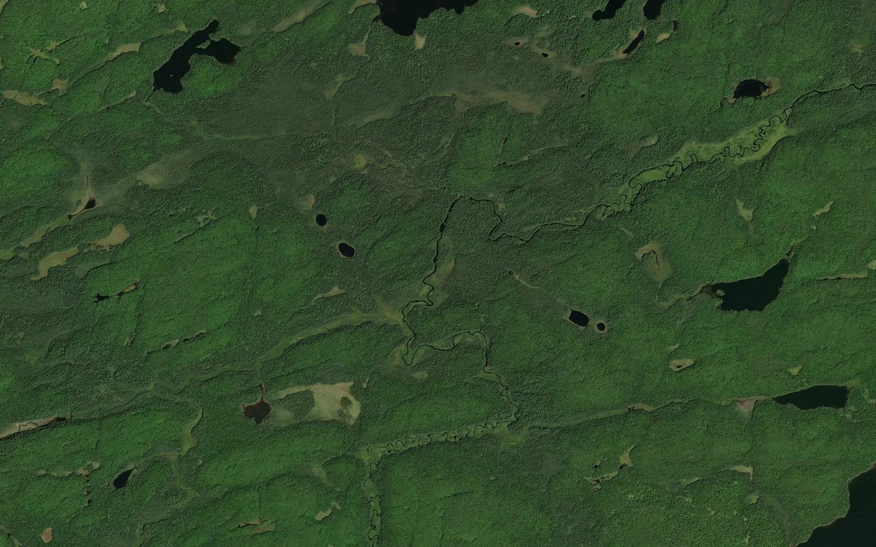 Satellite map of the Squawk Creek