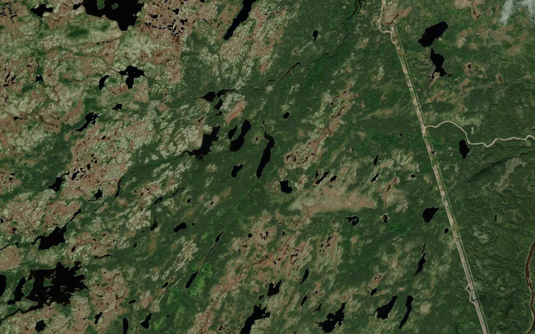 Satellite map of the Pencil Pond