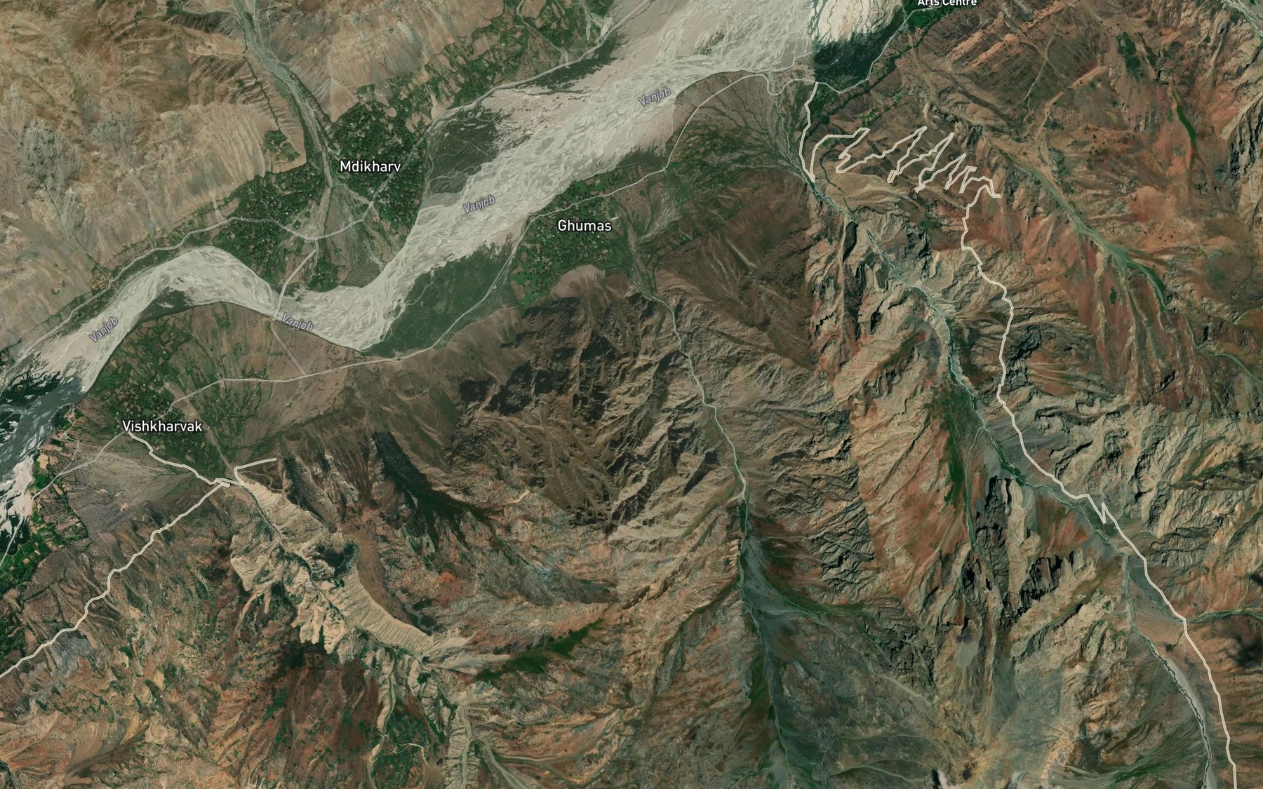 Satellite map of the Kashtyga