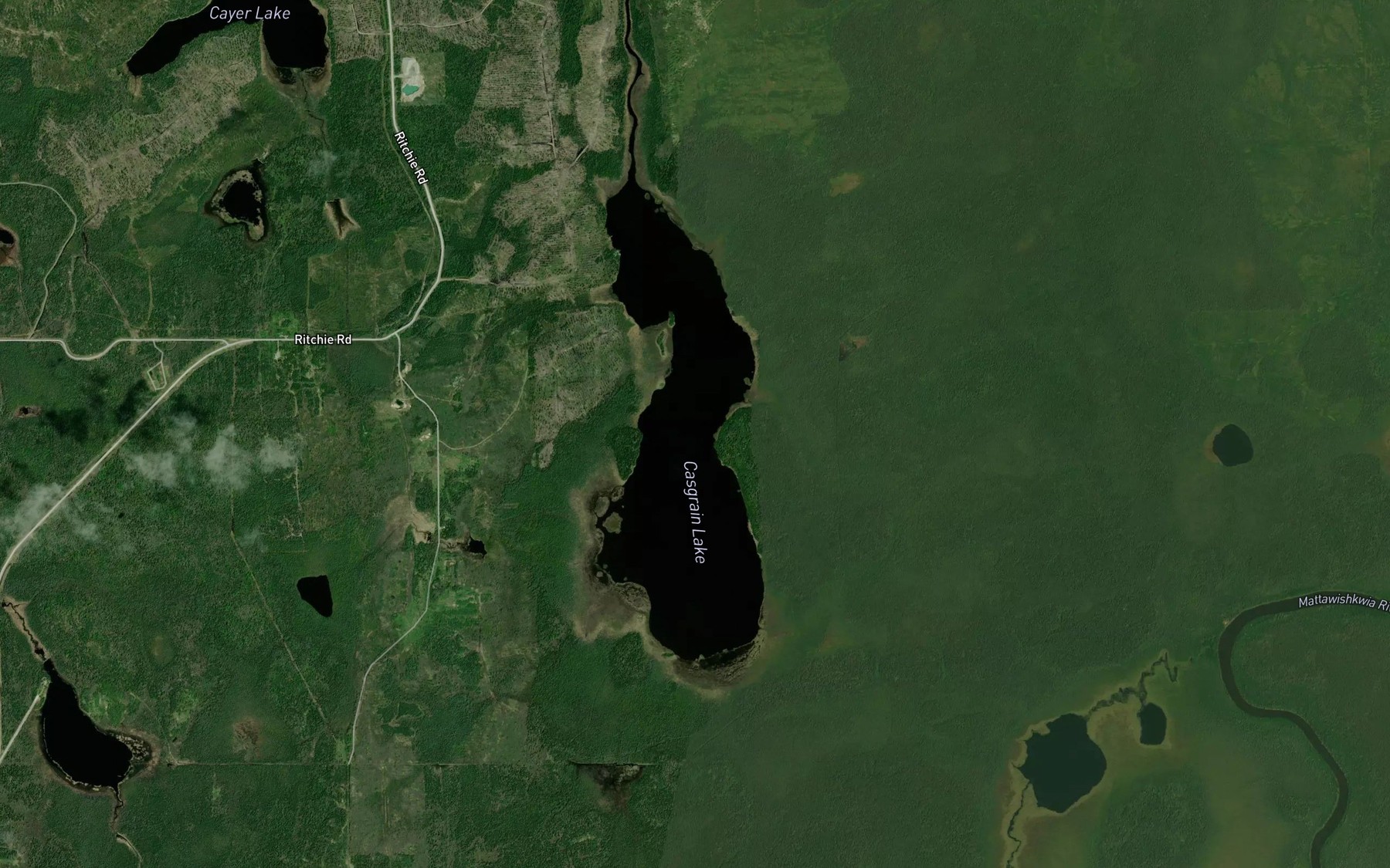 Satellite map of the Lac Casgrain