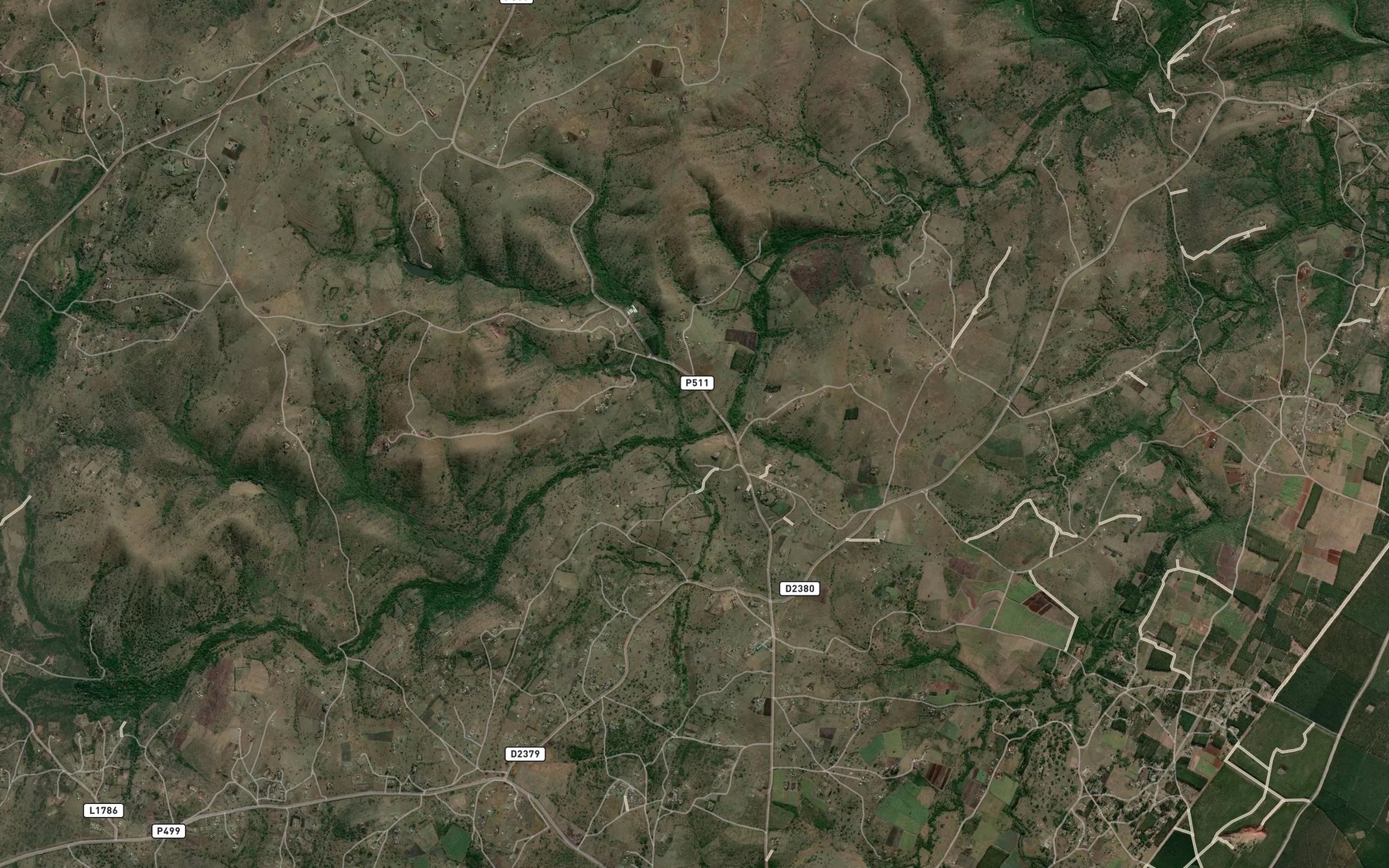 Satellite map of the Zwane