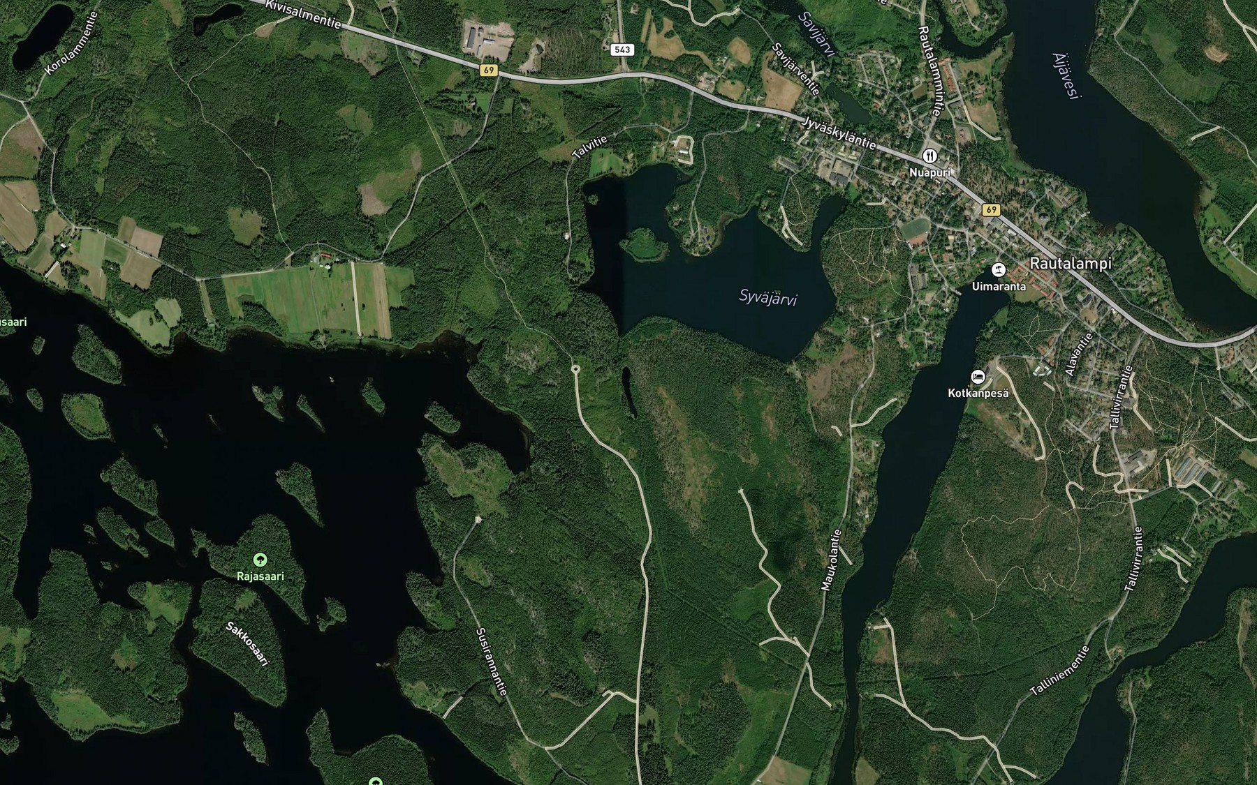 Satellite map of the Tervalampi