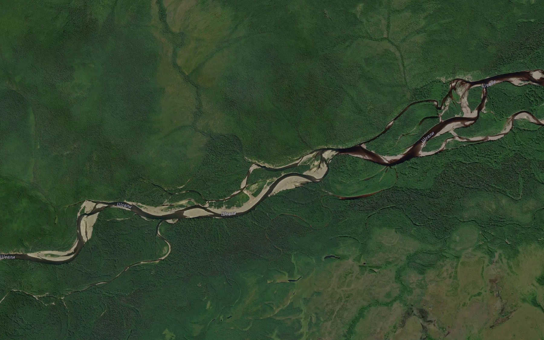 Satellite map of the Bugali