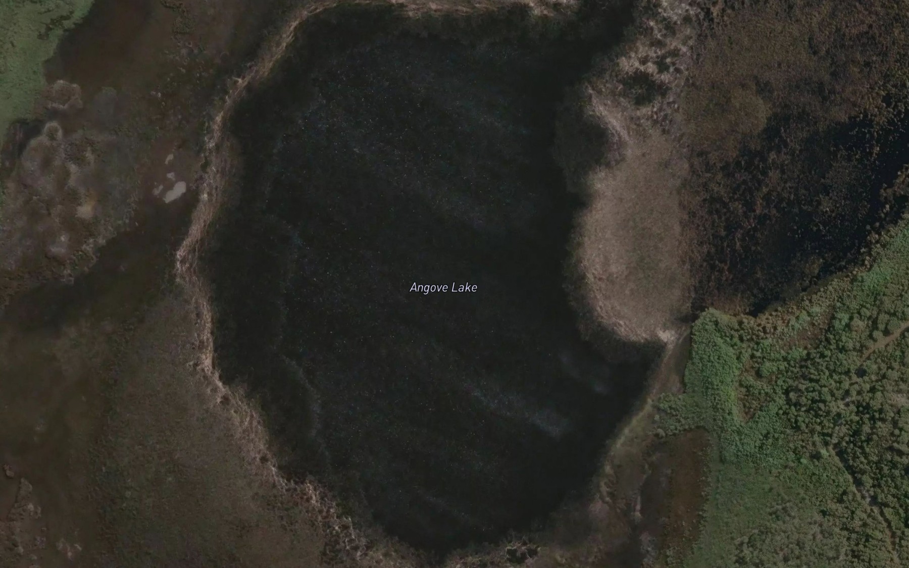 Satellite map of the Angove Lake