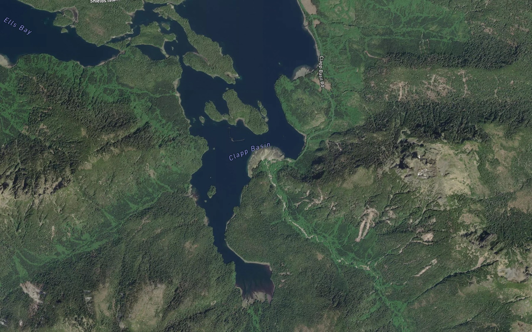 Satellite map of the Mountain Creek