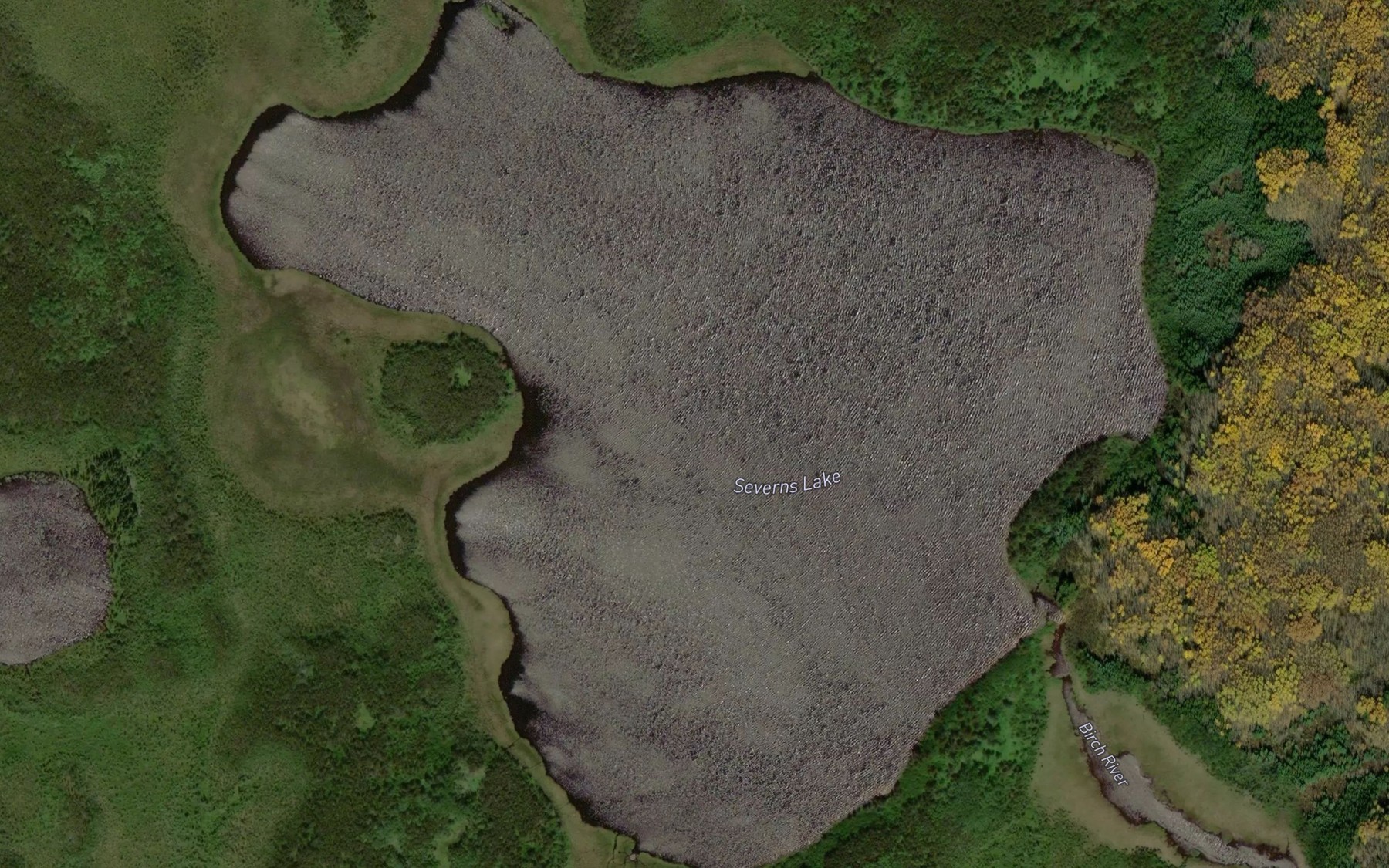 Satellite map of the Severns Lake
