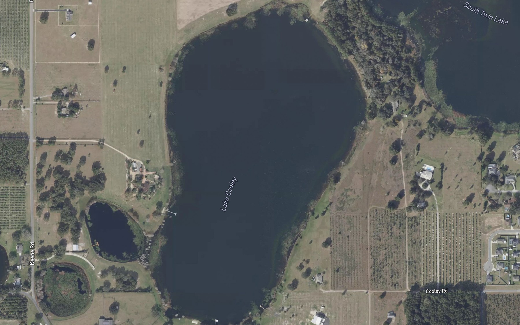 Satellite map of the Lake Cooley
