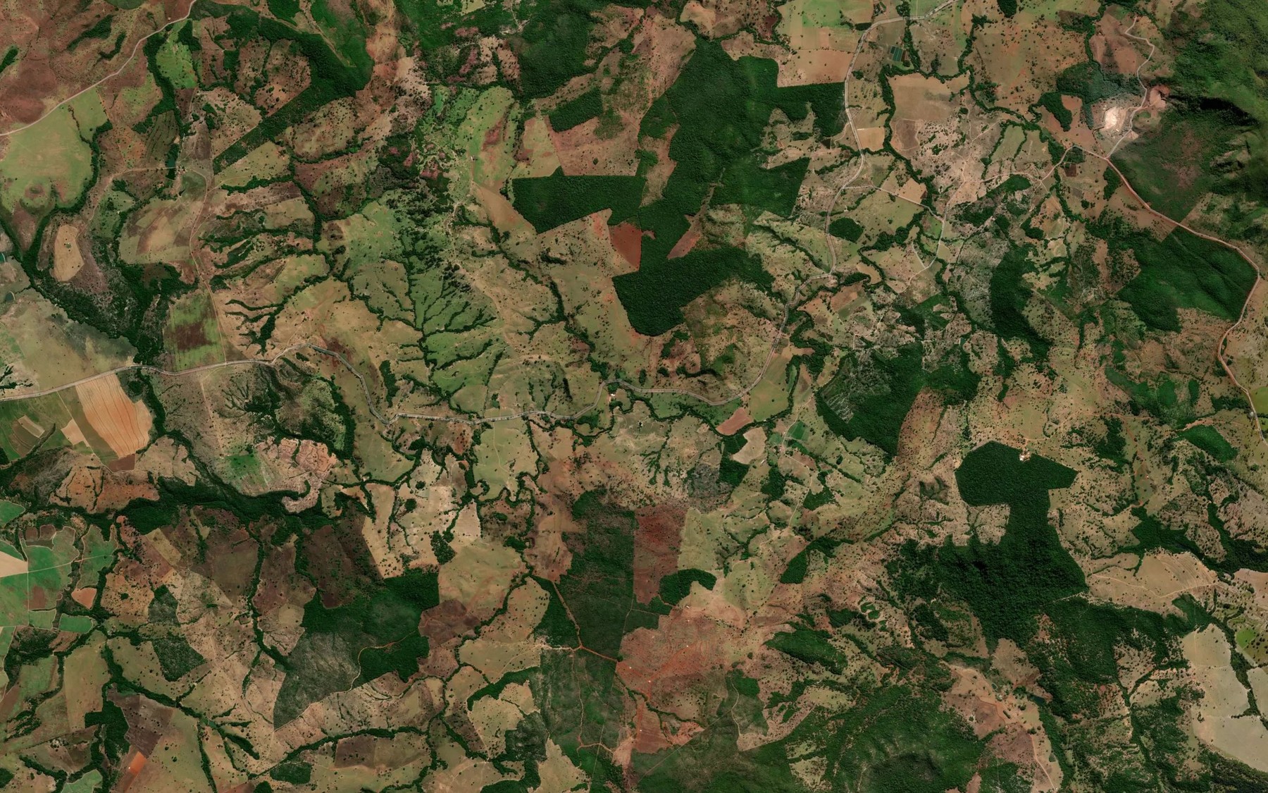 Satellite map of the Corrego Aguas Claras