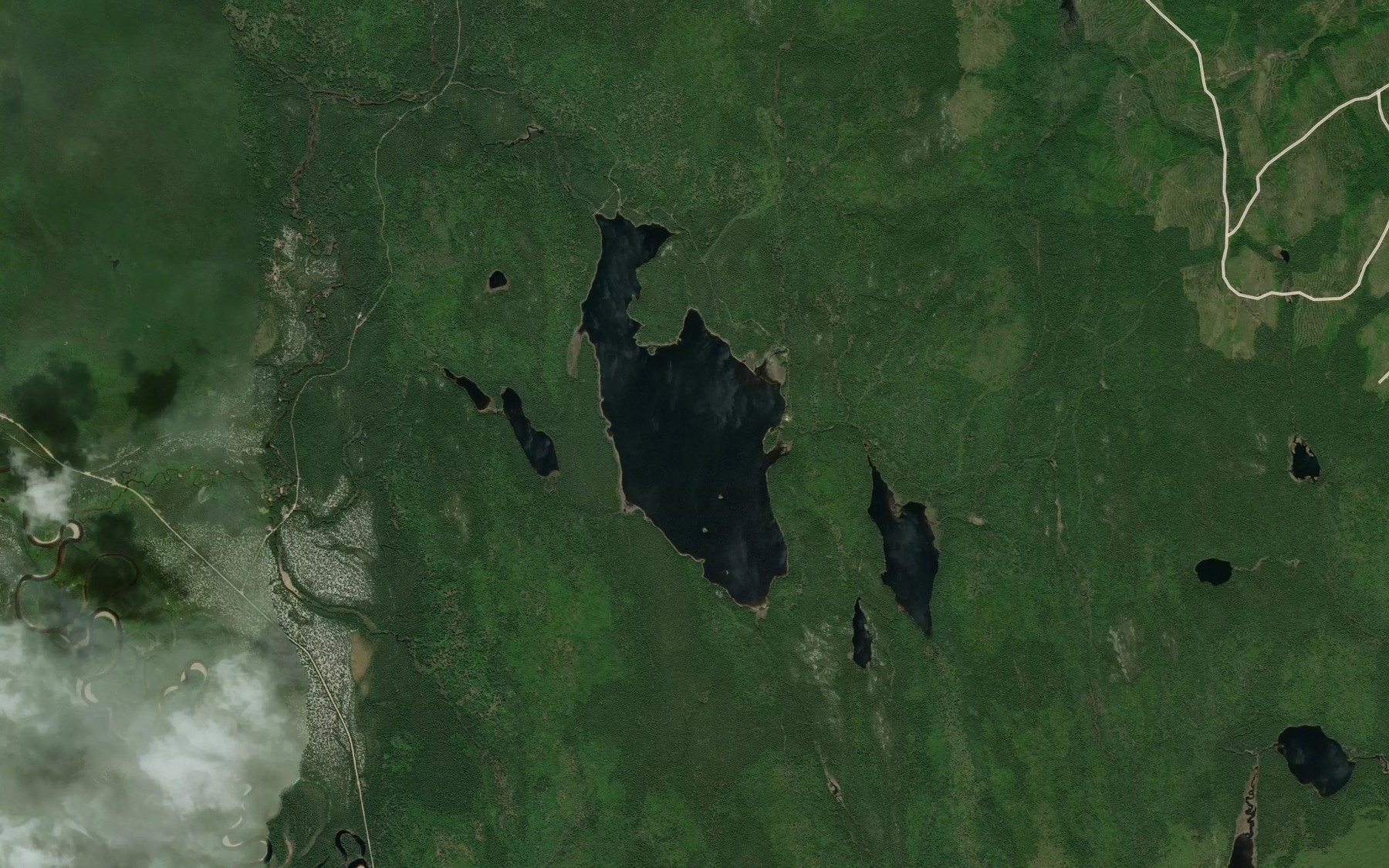 Satellite map of the Lac de la Cache