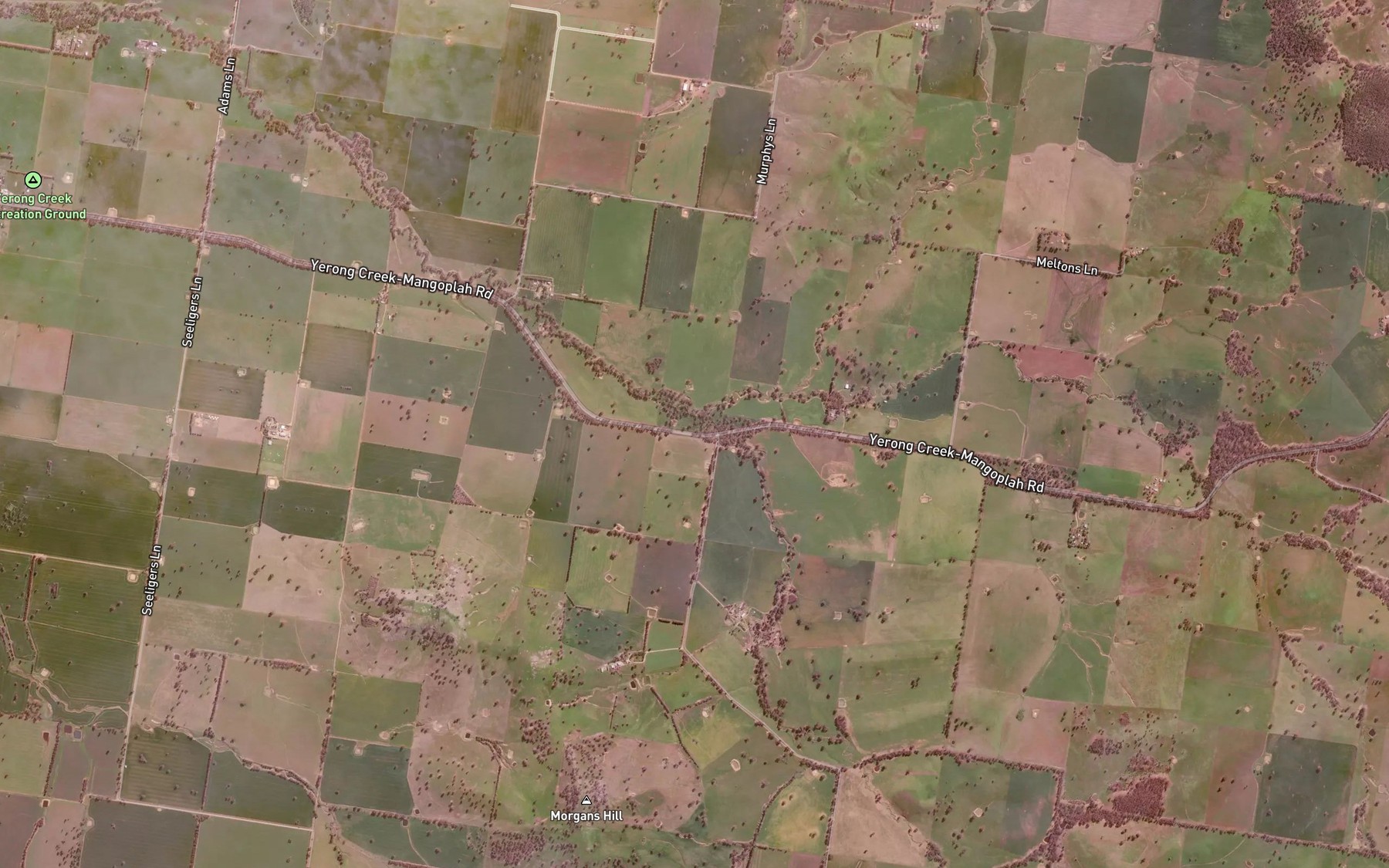 Satellite map of the Tims Creek