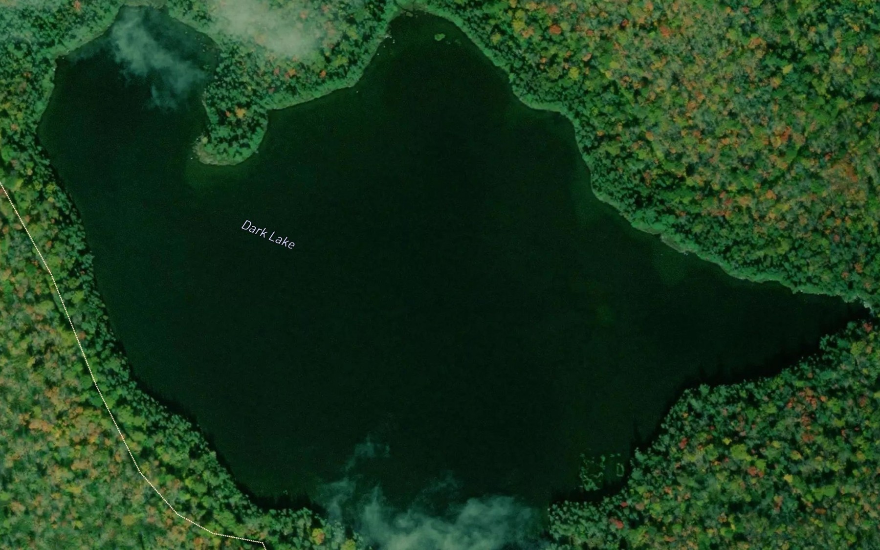 Satellite map of the Dark Lake