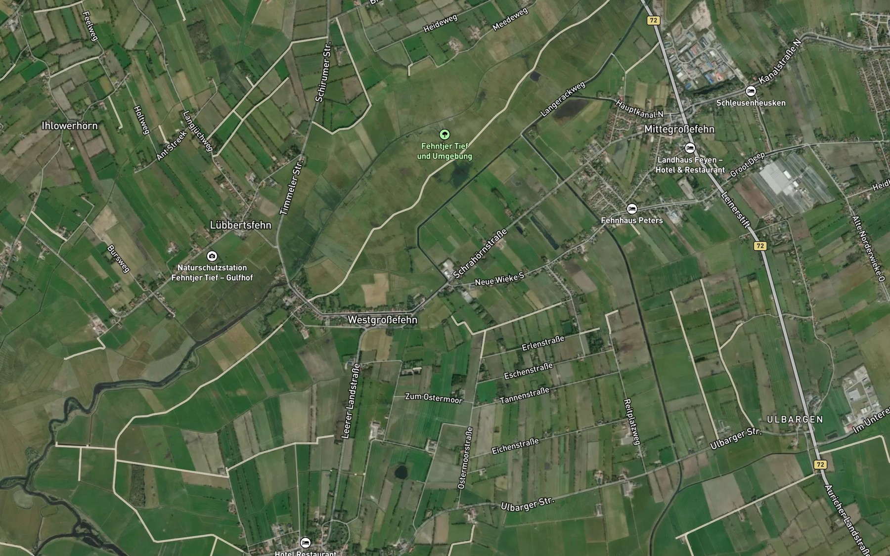 Satellite map of the Grossefehnkanal