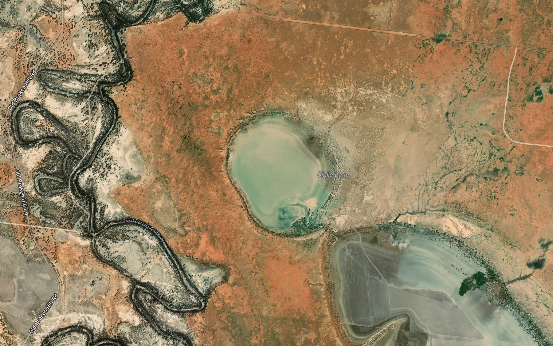 Satellite map of the Binjie Lake