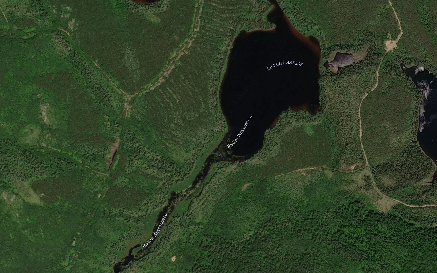 Satellite map of the Lac du Passage
