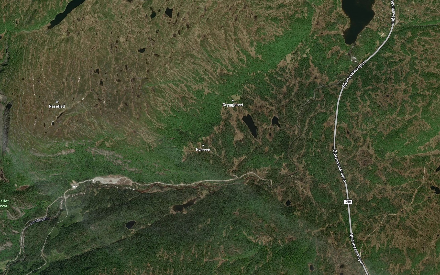 Satellite map of the Fossebekken
