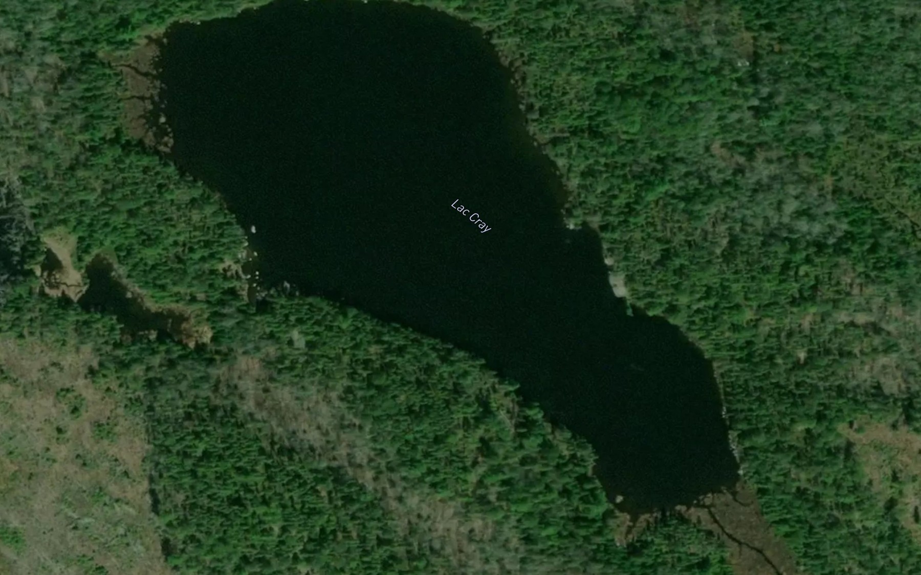 Satellite map of the Lac Cray