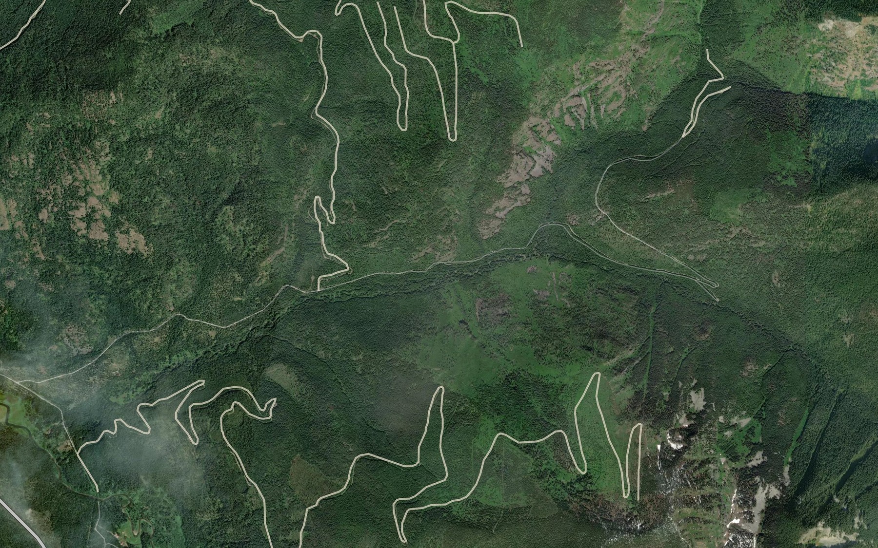 Satellite map of the Lost Girl Creek