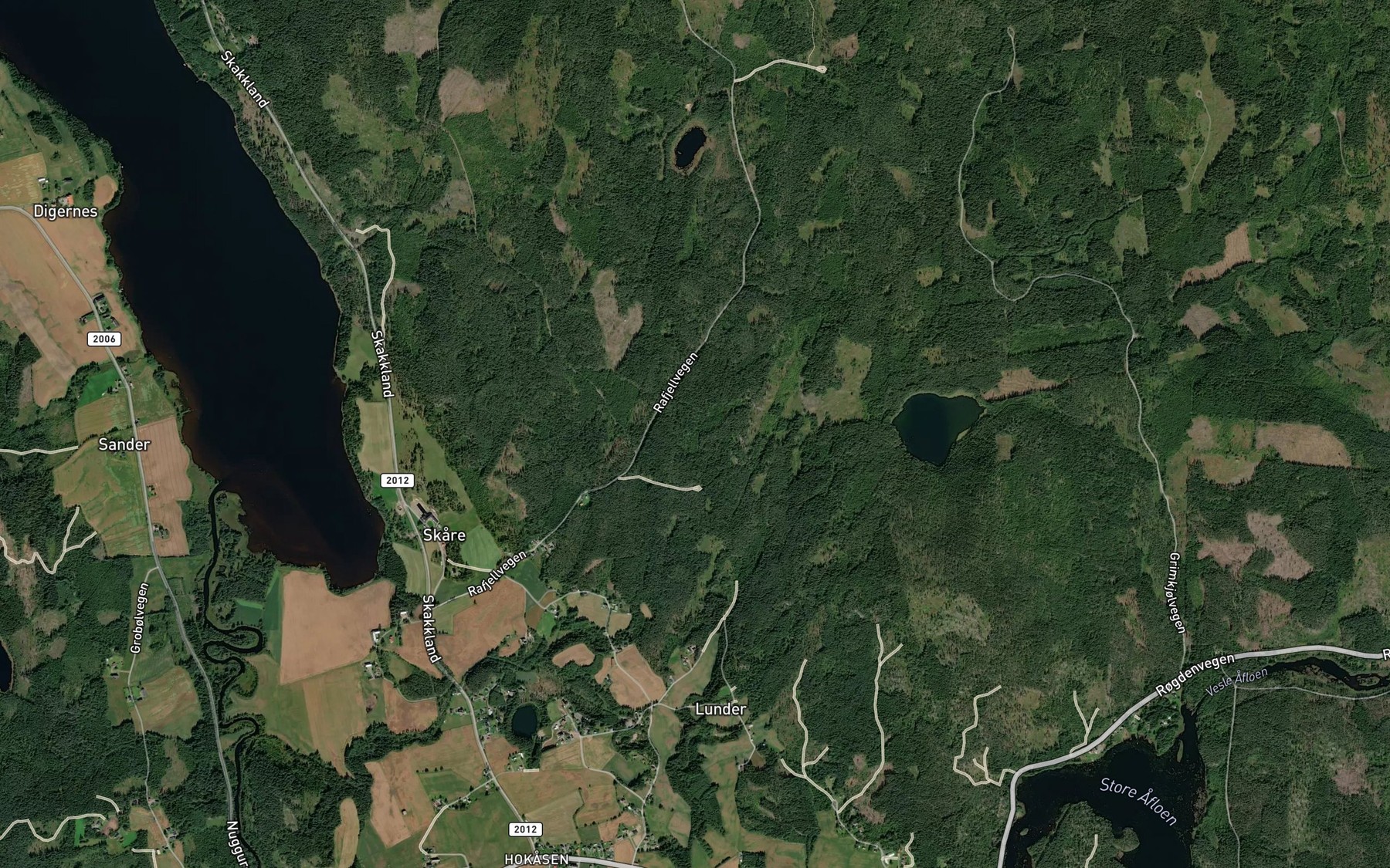 Satellite map of the Aseltjennsbekken