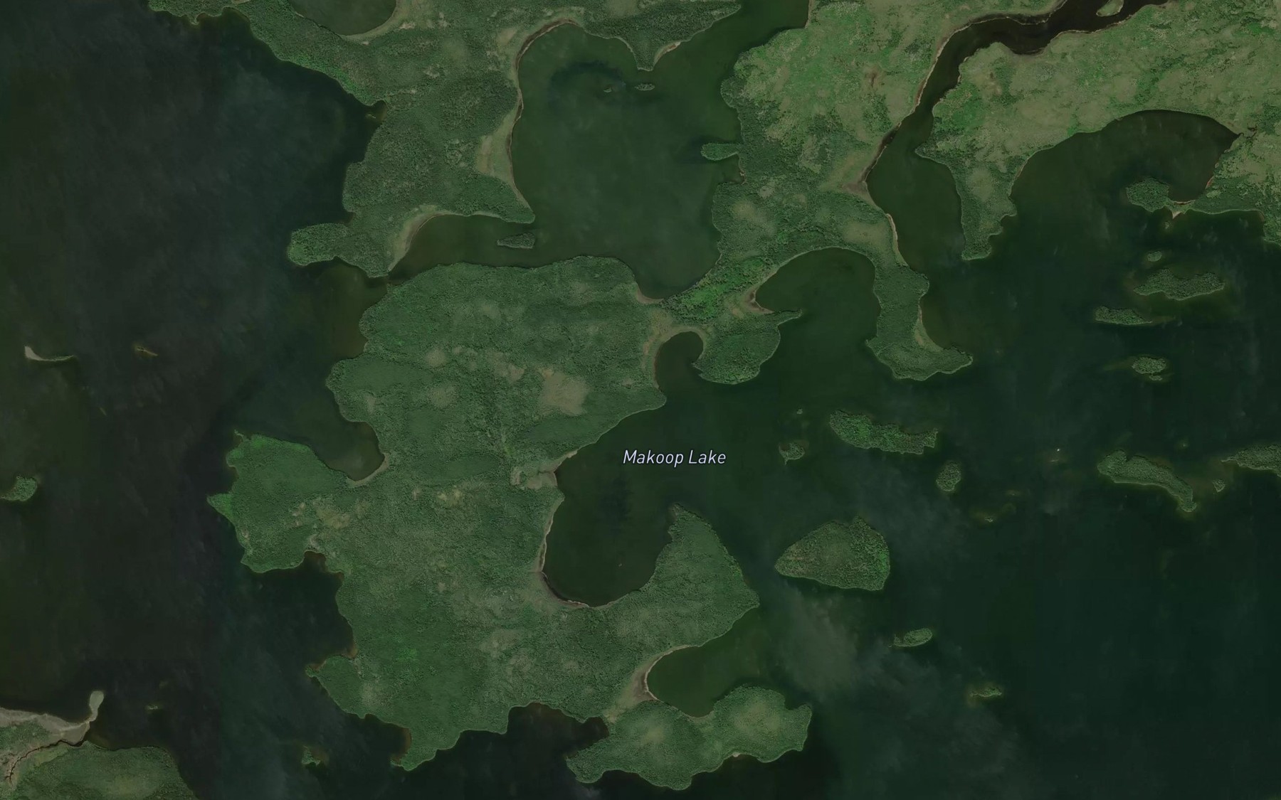 Satellite map of the Makoop Lake
