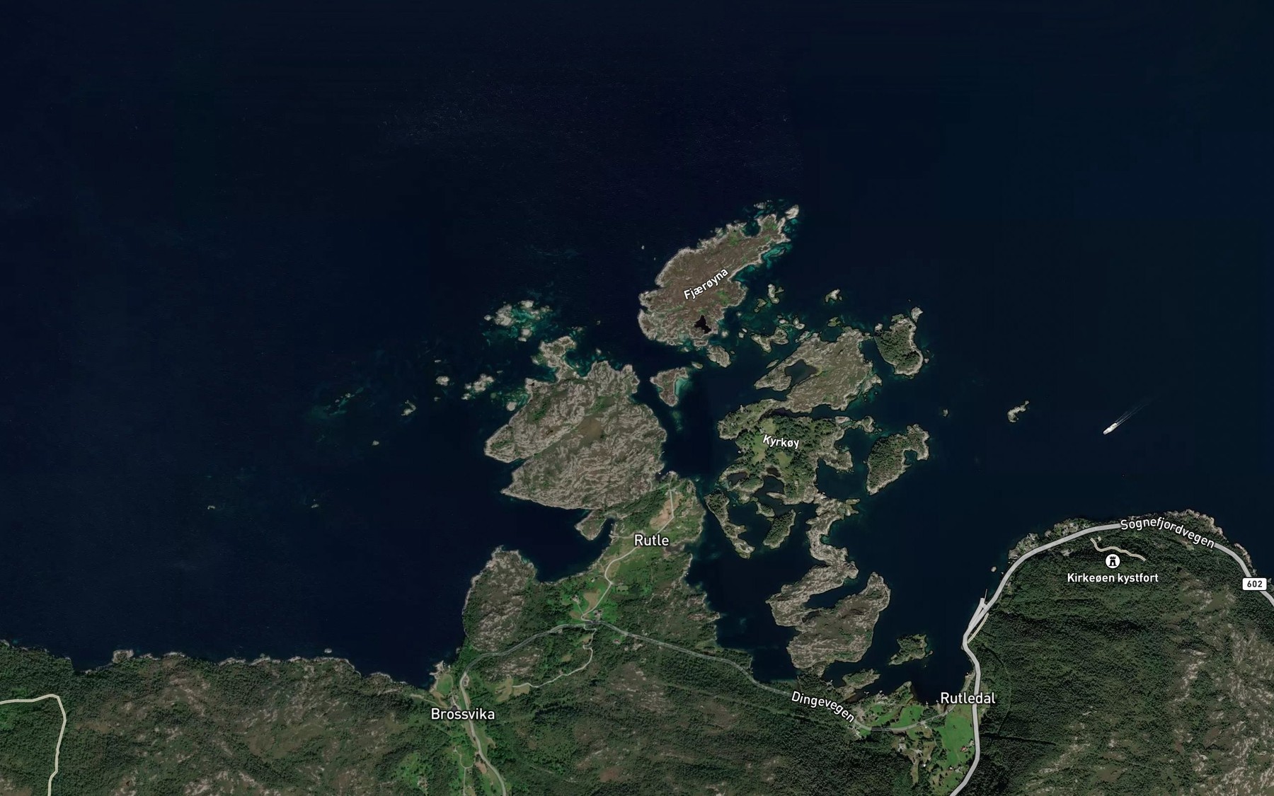 Satellite map of the Jutevika