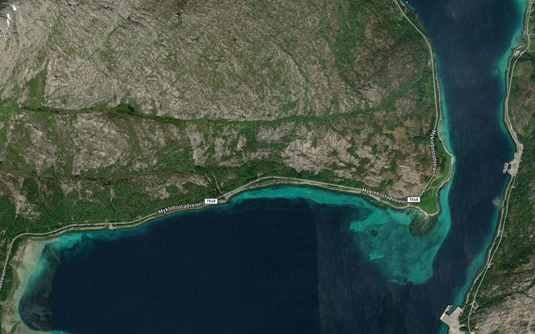 Satellite map of the Hestelva