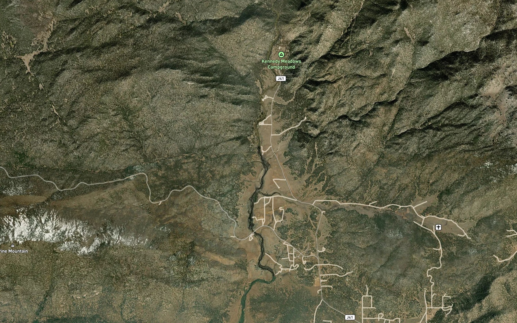 Satellite map of the Bitter Creek