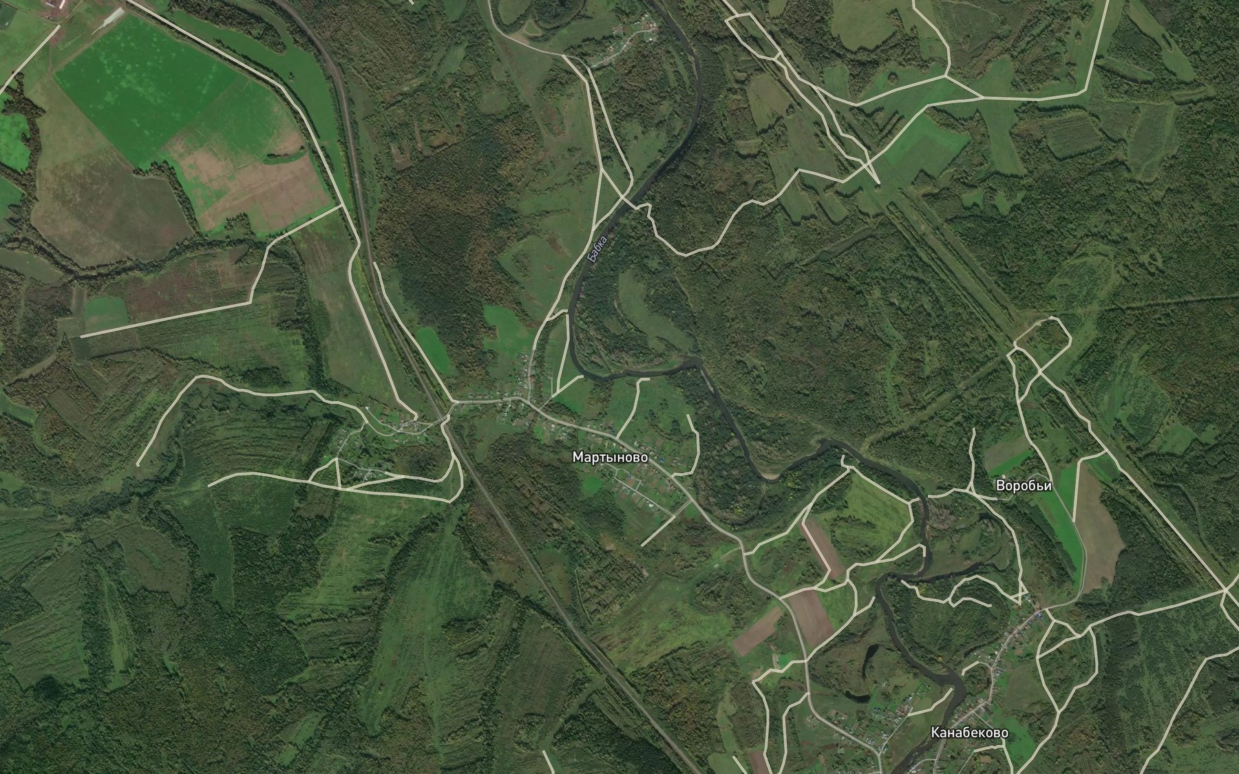 Satellite map of the Yumysh