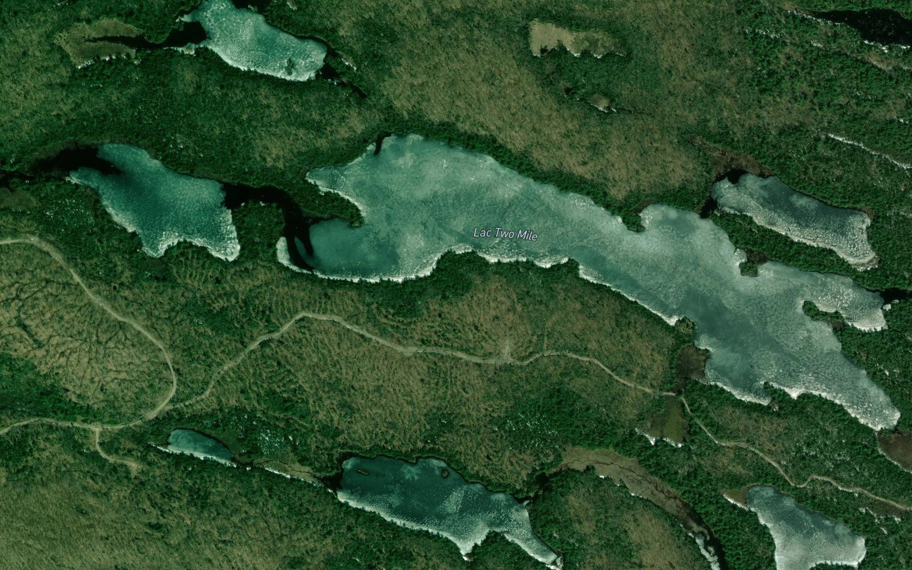 Satellite map of the Lac Two Mile