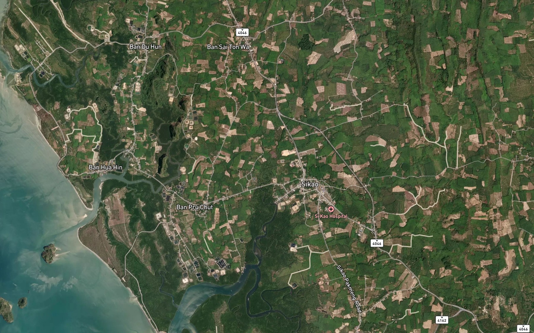 Satellite map of the Huai Pom