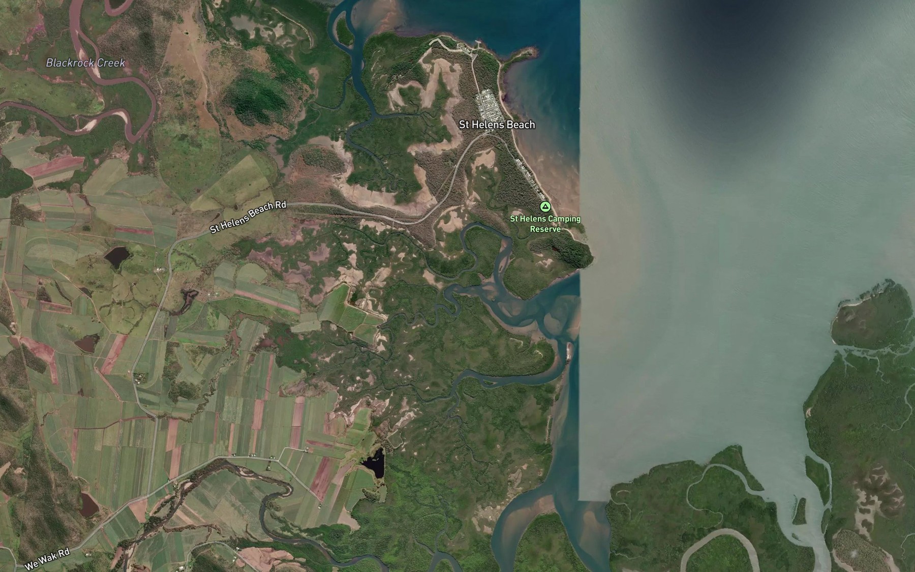 Satellite map of the Home Creek
